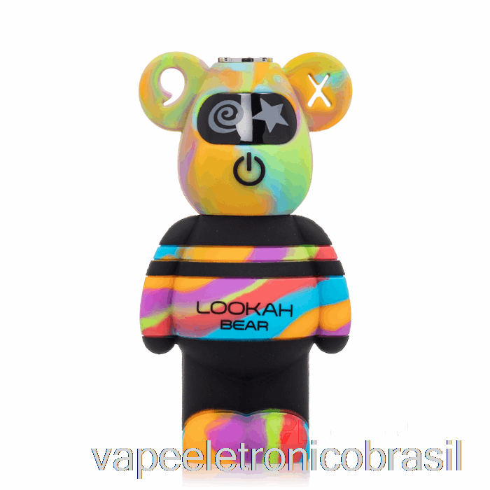 Vape Eletrônico Lookah Bear 510 Bateria Amarelo Tie Dye